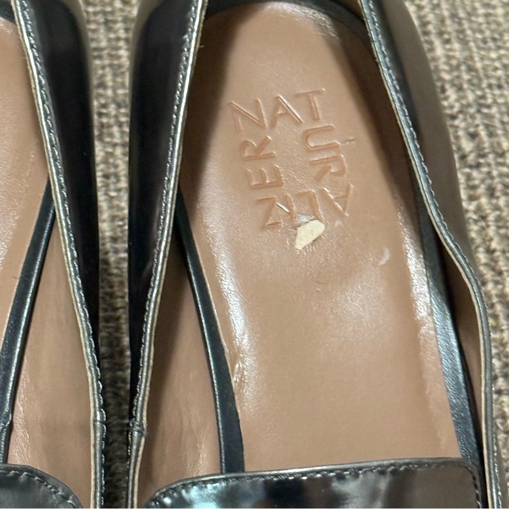 Naturalizer Callie Moc Leather Slip on Loafer Heels - Picture 3 of 9